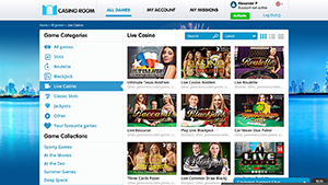 Live Casino Games at Casino Room